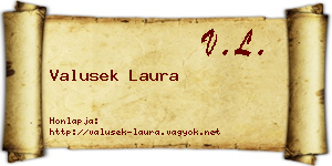 Valusek Laura névjegykártya